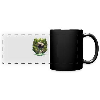 Dinosaur Dinosaur Fossil Carnivor T-Rex - Full Colour Panoramic Mug - black - Front