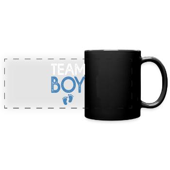future baby birth boy team boy - Full Colour Panoramic Mug - black - Front