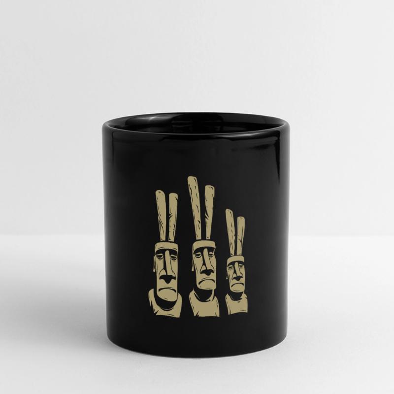 Easter Island Moai - Easter Bunny - Easter - Gift Full Colour Panoramic Mug
