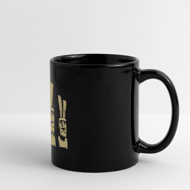 Easter Island Moai - Easter Bunny - Easter - Gift Full Colour Panoramic Mug