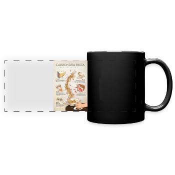 Pasta Carbonara Poster - Panorama-Tasse farbig - Schwarz - Vorne