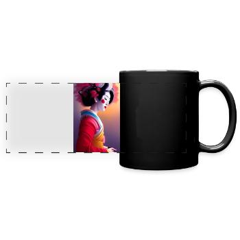 Geisha 8 - Full Colour Panoramic Mug - black - Front