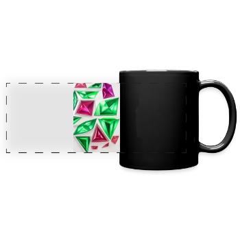Gemstones - Full Colour Panoramic Mug - black - Front