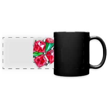 Gemstones - Full Colour Panoramic Mug - black - Front