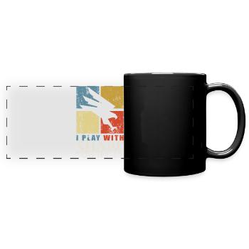 Fauconnerie - Mug panoramique uni - noir - Devant