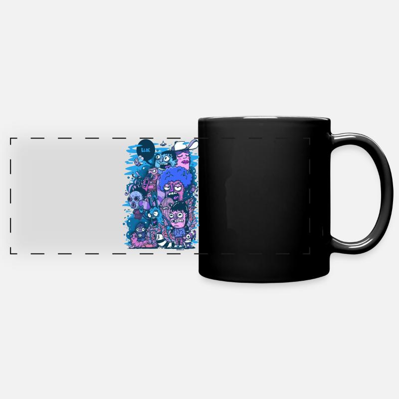 Projet Bleu - Mug panoramique uni - noir