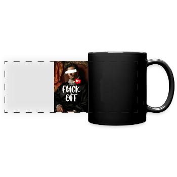 FUCK OFF – Art néoclassique - Mug panoramique uni - noir - Devant