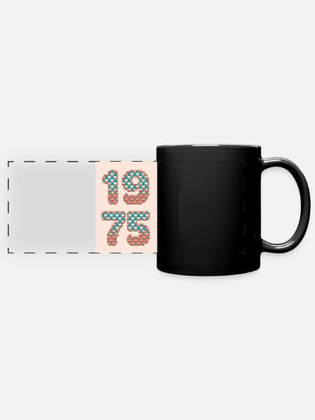 Poster 1975 - Panorama-Tasse farbig - Schwarz