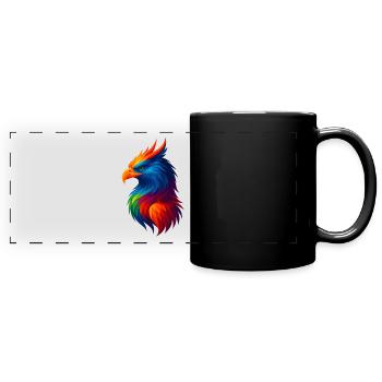 WPAP Stil Polygon Tiere - Greiff - Panorama-Tasse farbig - Schwarz - Vorne