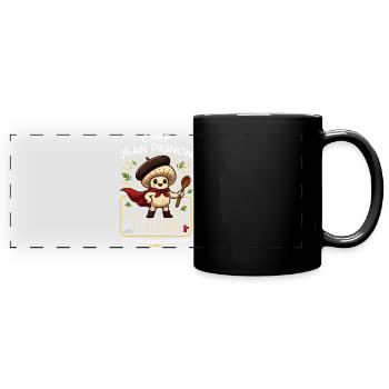 Mushroom Humor Chef Jean Pignon Haute Cuisine - Full Colour Panoramic Mug - black - Front