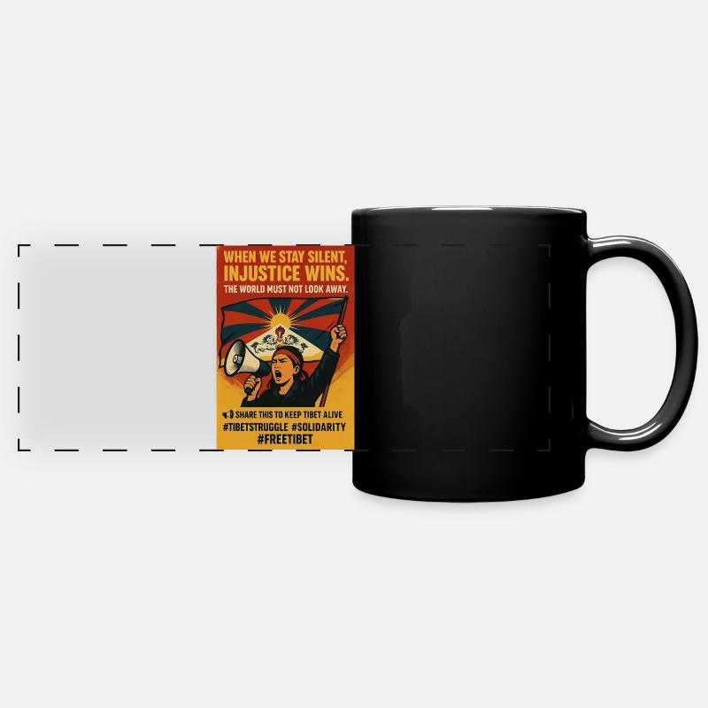 Tibet People's Uprising - Full Colour Panoramic Mug - black