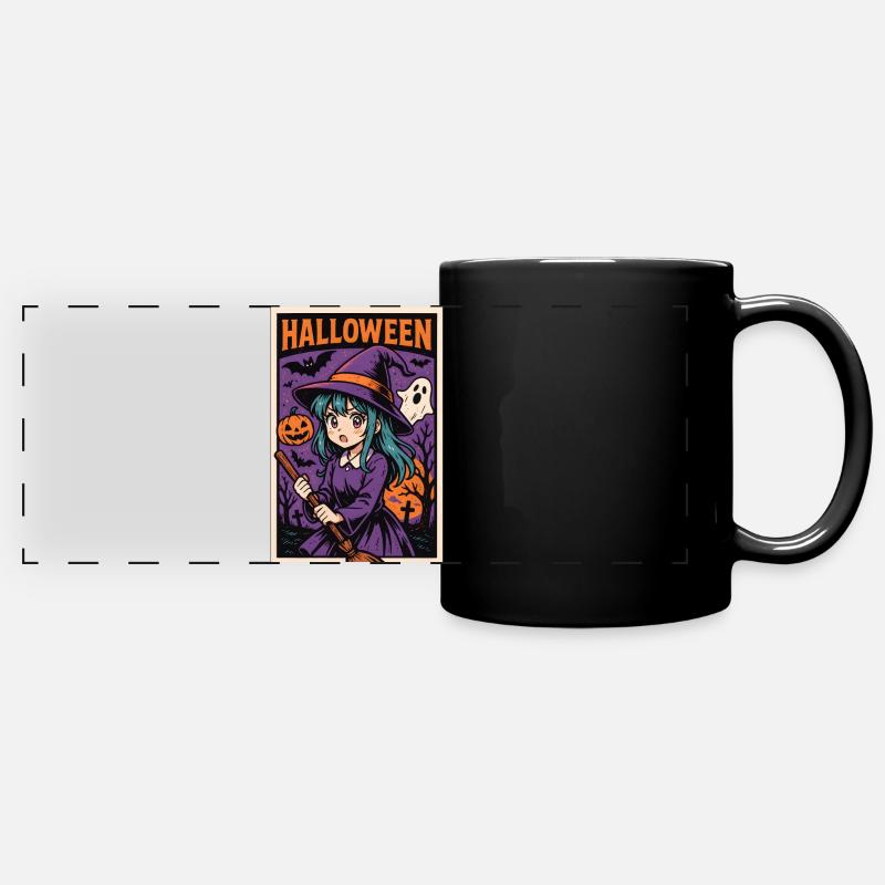 Classic Halloween - Witch - Full Colour Panoramic Mug - black