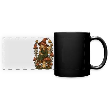 Fée magique de la forêt de conte de fées - Mug panoramique uni - noir - Devant