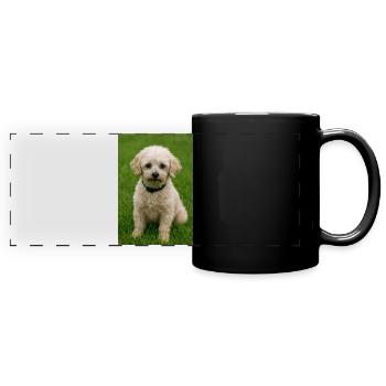 Bolonka meadow - Full Colour Panoramic Mug - black - Front