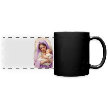 Madonna - La Vierge Marie avec l’Enfant Jésus - Mug panoramique uni - noir - Devant
