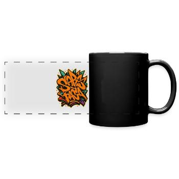 Graffiti Lettering Spray Art - Full Colour Panoramic Mug - black - Front