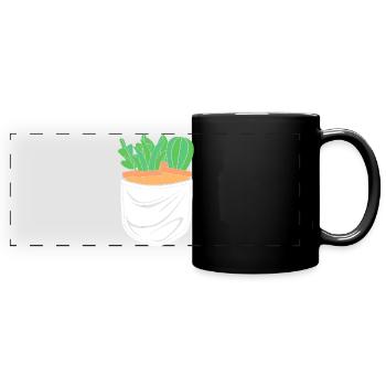 Cacti Plant Cactus - Full Colour Panoramic Mug - black - Front
