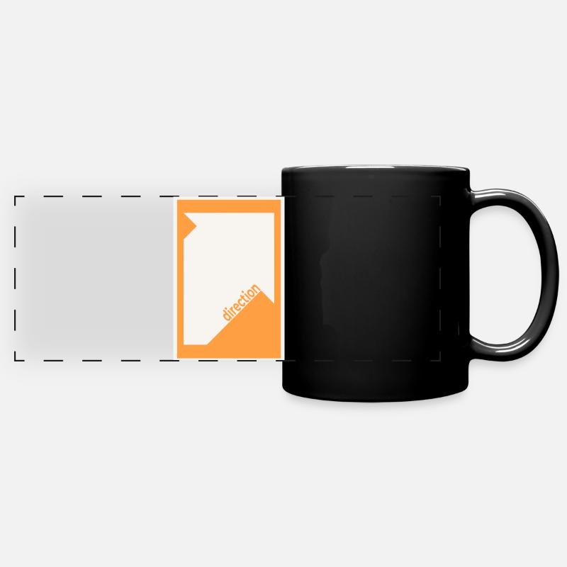 Direction Poster Orange – Modern Graphic - Full Colour Panoramic Mug - black