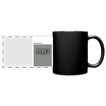 Chaos German Style Paper Clip - Full Colour Panoramic Mug - black - Front
