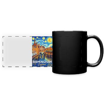 Birmingham, England - Full Colour Panoramic Mug - black - Front