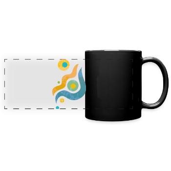 Yoga design_44 - Full Colour Panoramic Mug - black - Front