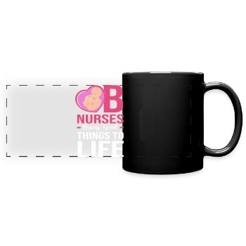 Nurse Pregnancy Hospital - Full Colour Panoramic Mug - black - Front