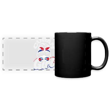 Cuba Pride & Home - Design du drapeau de Cuba - Mug panoramique uni - noir - Devant