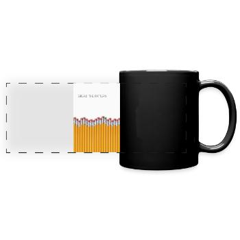 Break the Pattern Minimalist Statement Design - Mug panoramique uni - noir - Devant