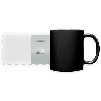 Craque l’idée : design minimaliste d’affiche - Mug panoramique uni - noir - Devant