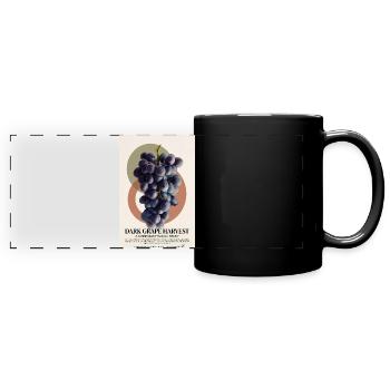 Dunkle Traubenernte - Panorama-Tasse farbig - Schwarz - Vorne