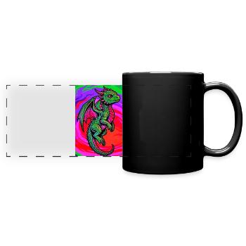 dragon - Full Colour Panoramic Mug - black - Front