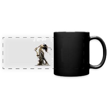 Statue de la rivière dorée - Mug panoramique uni - noir - Devant