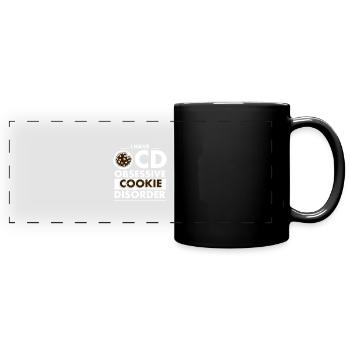 Cookie Störung lustige Sprüche - Panorama-Tasse farbig - Schwarz - Vorne