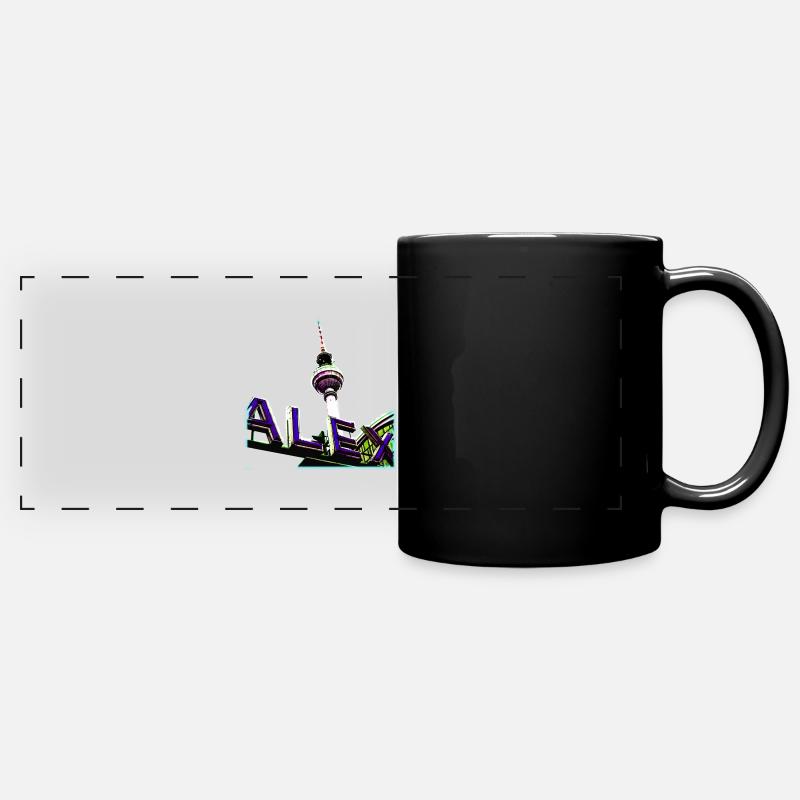 Alex Blau - Panorama-Tasse farbig - Schwarz