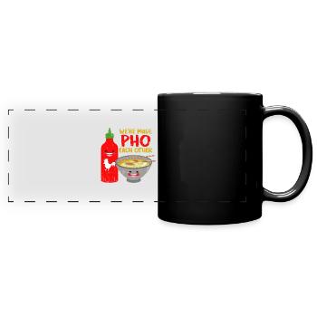 Pho Suppe - Panorama-Tasse farbig - Schwarz - Vorne