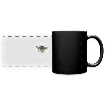 Biene Wespe Hornisse Honig Wabe swag Geschenkidee - Panorama-Tasse farbig - Schwarz - Vorne