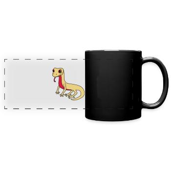 eidechse echse gecko schlange reptil blindschleich - Panorama-Tasse farbig - Schwarz - Vorne