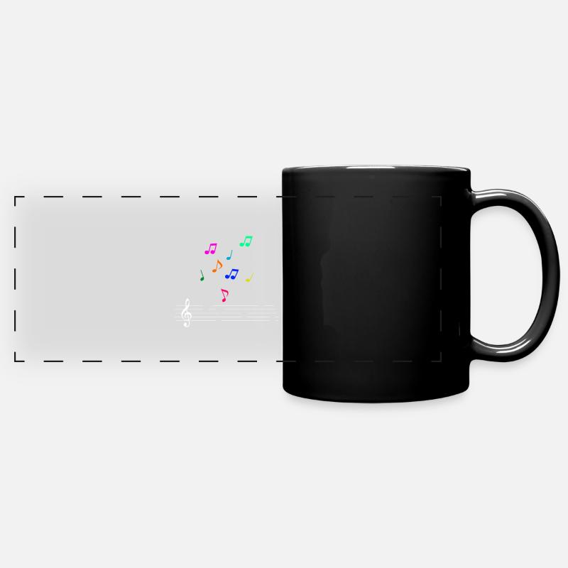musique - Mug panoramique uni - noir