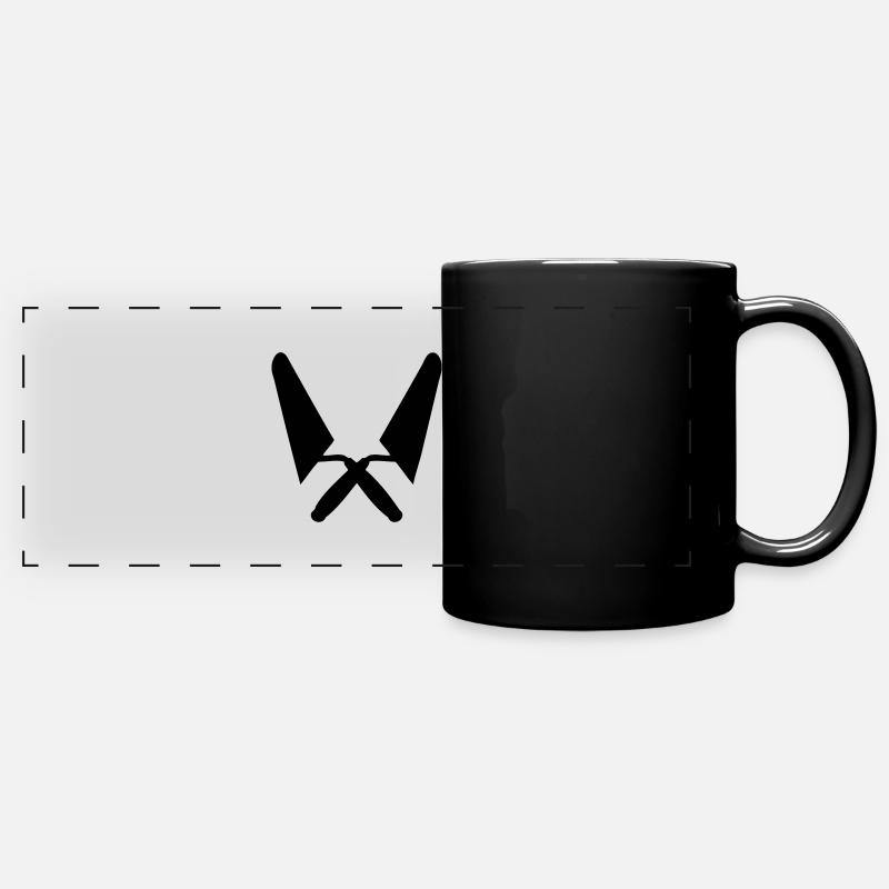 Double trowel - Full Colour Panoramic Mug - black