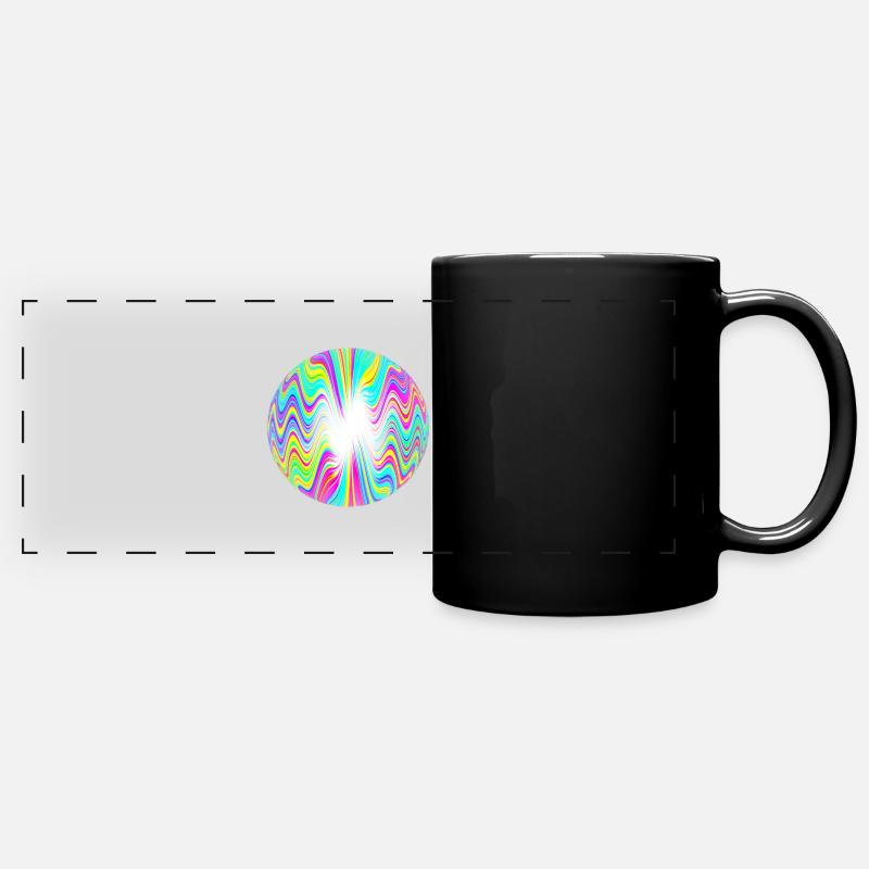 Psychedelic Bullet, balle psychédélique. - Mug panoramique uni - noir