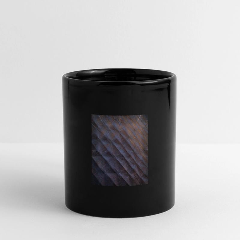 Dark angular, Dunkel Eckig. Panorama-Tasse farbig