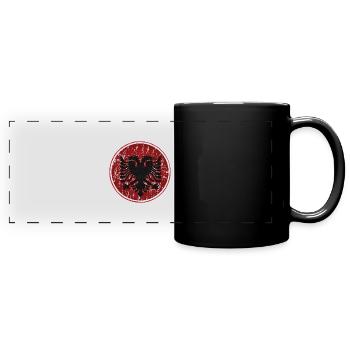 Albanian Eagle Double Eagle Shqiptar Albanian - Full Colour Panoramic Mug - black - Front