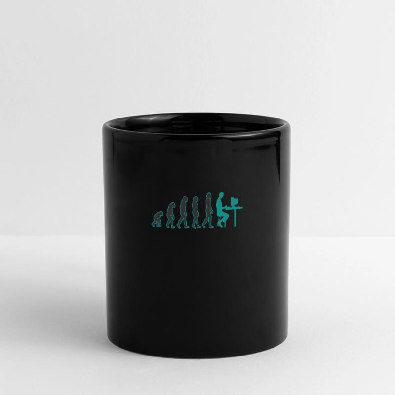 Evolution computer nerd nerds gift idea Full Colour Panoramic Mug