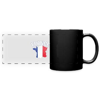 France France Flag - Full Colour Panoramic Mug - black - Front