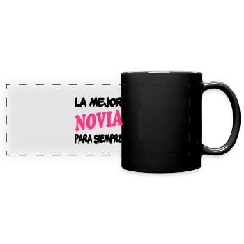 La mejor novia para siempre 111 - Panorama-Tasse farbig - Schwarz - Vorne