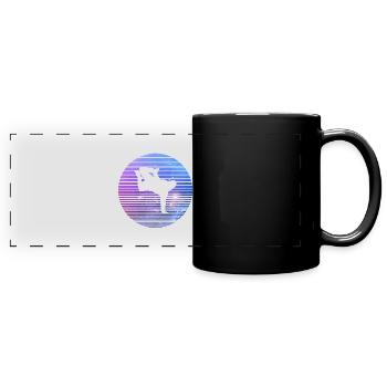 Breakdance - Panorama-Tasse farbig - Schwarz - Vorne