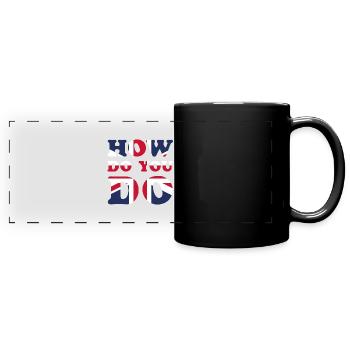 British – Britisch - Panorama-Tasse farbig - Schwarz - Vorne