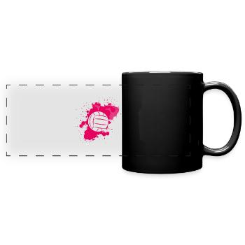 volleyball frauen damen - Panorama-Tasse farbig - Schwarz - Vorne