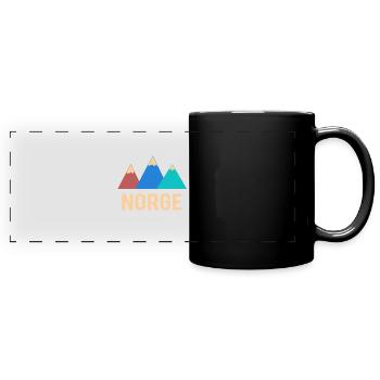 Norvège norvège - Mug panoramique uni - noir - Devant