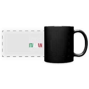 italian but not perfect - Panorama-Tasse farbig - Schwarz - Vorne